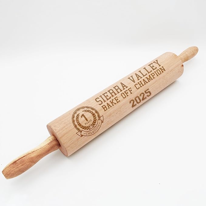 Personalized Wood Rolling Pin, Baking Award Gift, Gifts for Grandma, Chefs and Bakers (Baking Award)