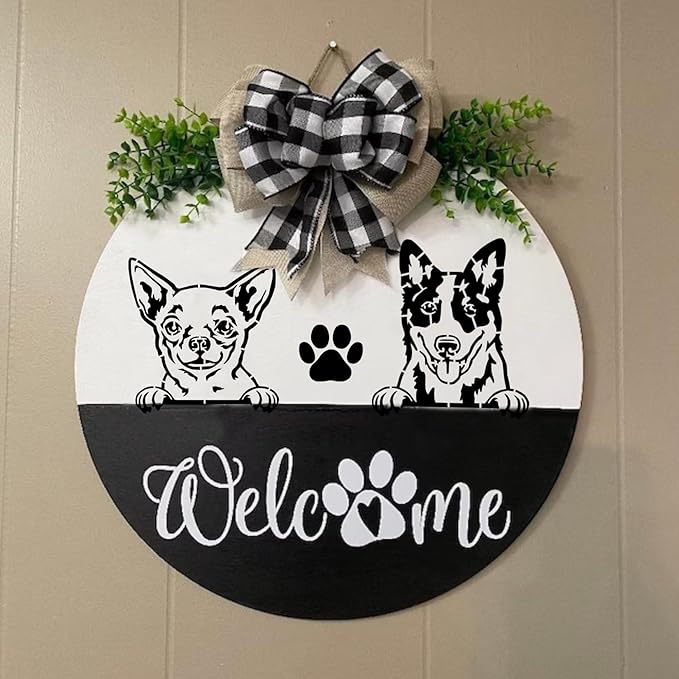 16 Pieces Dog Stencils Dog Paw Stencil for Painting on Wood Reusable Painting Templates for DIY Crafts Scrapbook Sign Shirt Canvas (16 Dog)