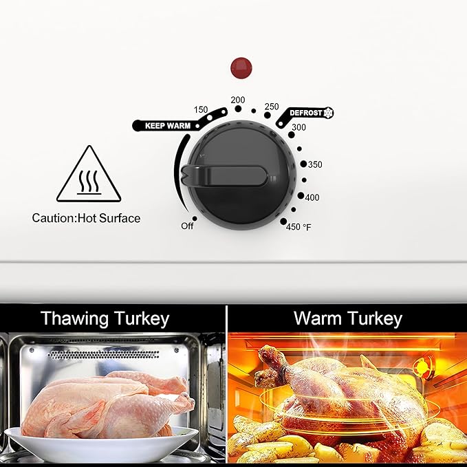 Sunvivi 24 Quart Electric Roaster with Removable Pan, 28 LB Electric Turkey Roaster Oven with Visible & Self-Basting Lid,Large Roaster with Removable Pot and Cool-Touch Handles