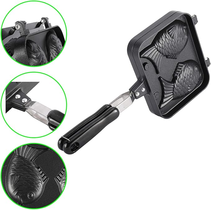 Taiyaki Fish-Shaped Cake Maker Waffle Pan Home DIY Cooking Party Hot Dessert