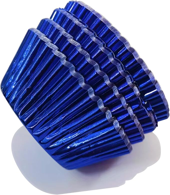 MEETINGU Deep Blue Cupcake Liners, Paper Foil Cupcake Liners Muffin Baking Cups for Standard Baking Cupcakes