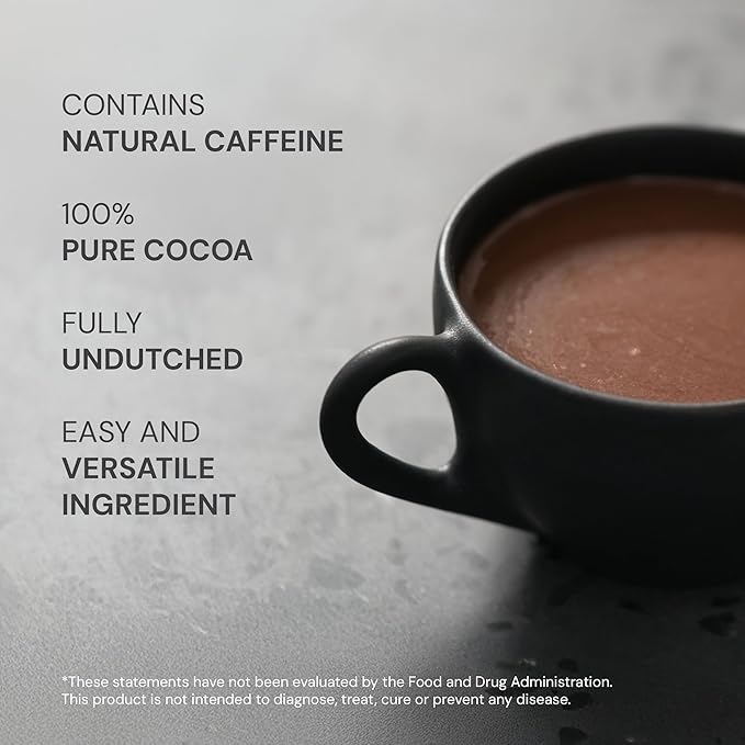 Blueprint Bryan Johnson Non Dairy Cocoa Powder – Elite Level Flavanols – 100% Pure Cocoa – Low Fat Unsweetened Cocoa – Undutched – Keto Friendly – Great for Baking, Cooking & Smoothies – 12oz Bag