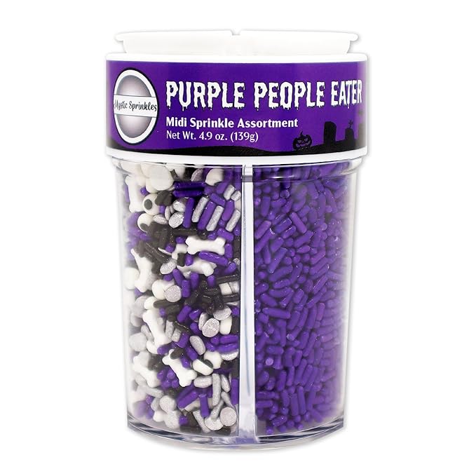 Mystic Sprinkles 4 Cell Sprinkle Assortments (Purple People Eater, Midi)