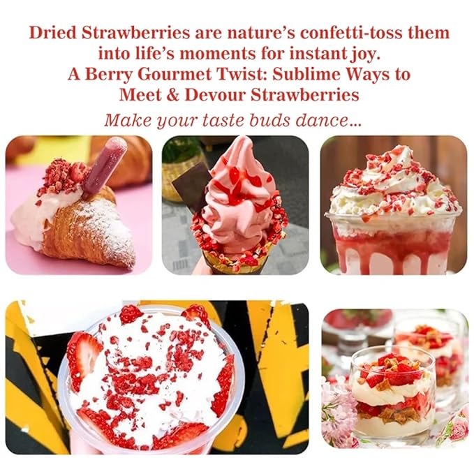 Fraunitsh Freeze-Dried Strawberries Pieces, 9.18oz (260g), Real Strawberry Dices - Whole Fruit Cut, Frozen Dry Strawberries for Baking Cooking Snacks Beverages