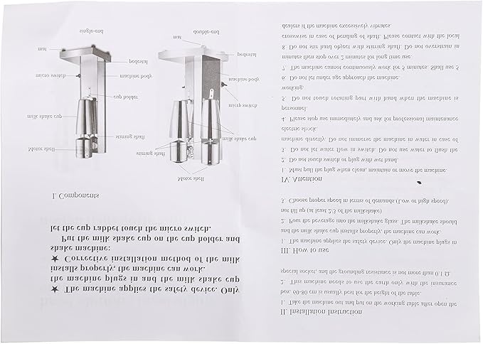 Electric Milk shaker 18000RMP Single Head Stand Mixer 180W 110V Commercial Stainless Steel Drink Mixer Machine 650ml Smoothie Malt Blender w/1Pcs PP Cup (Single Head)