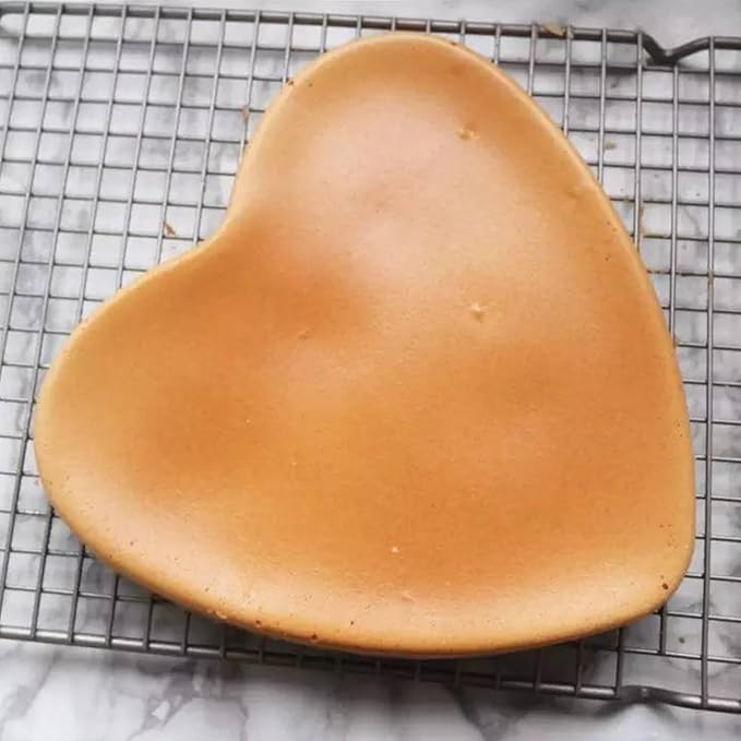 10 Inch Heart Shaped Cake Pan, Aluminum Heart Cake Mold, Heat-Resistant Baking Cake Pan for Wedding, Party, Family Occasions, Chocolate, Bread. (10 × 2 Inch)