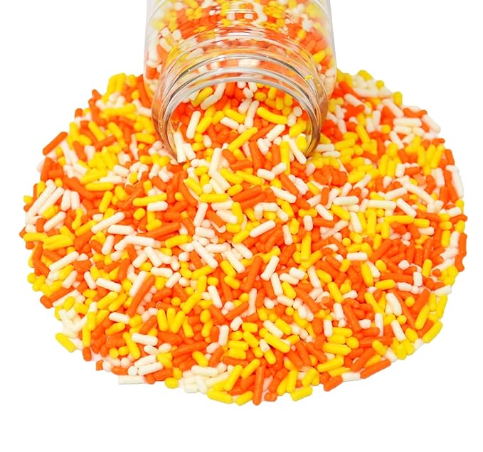 Mystic Sprinkles Autumn/Fall Sprinkle Mixes (Candy Corn Jimmy Mix 3oz)