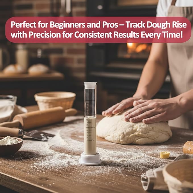 Sourdough Aliquot Jar Set, Glass Fermentation Tracker Tube with 0–150% Scale, Precision Sourdough Starter Kit for Dough Rise, Bread Proofing, Home Baking Supplies
