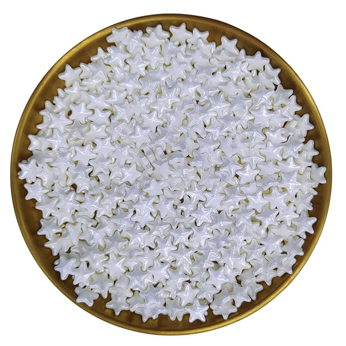 10mm White Sprinkles Edible Stars Cake Decorating Stars Cake Decorations Cupcake Toppers Cookie Decorating Perfect for Cakes,Cupcakes,Desserts Toppings 3OZ