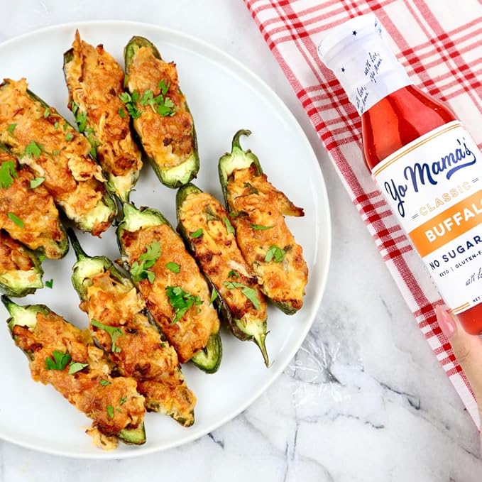 Yo Mama’s Foods Keto Buffalo Dipping, Marinade & Wing Sauce - Pack of (1) - Low-Zero Carb, No Sugar Added, Whole30, Paleo, Gluten and Soy Free, and Low Calorie!