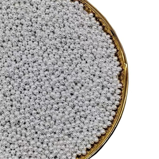Edible Pearl Sprinkles,Cake sprinkles,Cookie sprinkles,Sugar Pearl, Edible Candy Pearls 130g 4.6OZ for Cake Cupcake Decorationg (4mm-Silver)