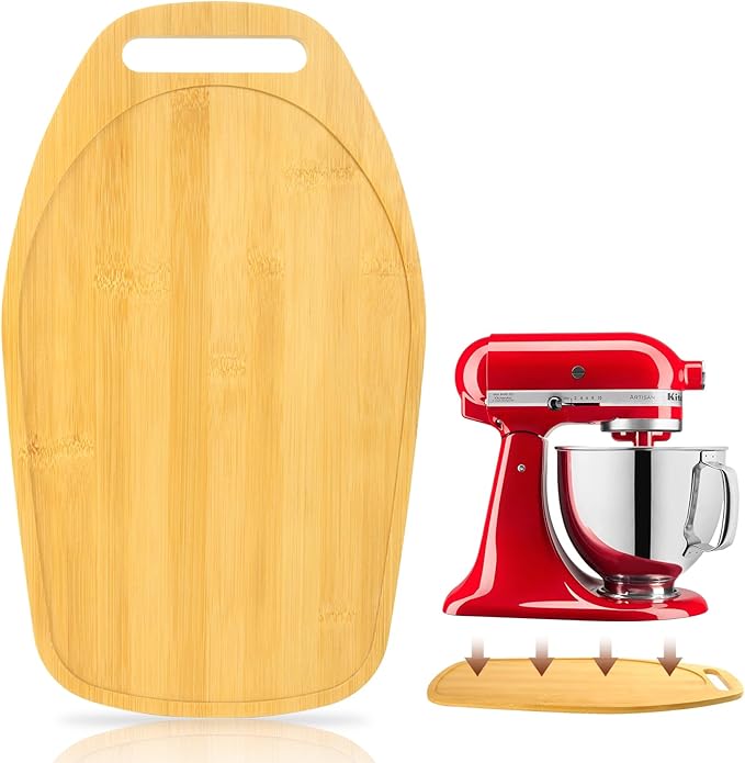 Mixer Slider Compatible with 4.5-5 QT Kitchen Aid Stand Mixers, Kitchen Countertop Storage Mover Sliding Caddy Mixer Slider Mat for Kitchen Aid Stand Mixer Accessories Attachment with Handle