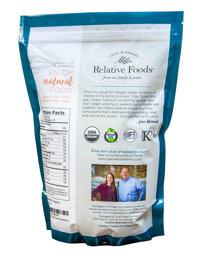 Organic Tapioca Flour (3lbs.) - Natural Food Thickener for Soups, Sauces, & Pies - Non-GMO, Vegan, Allergan & Gluten Free Tapioca Flour for Baking - Substitute Tapioca Powder for Corn Starch.