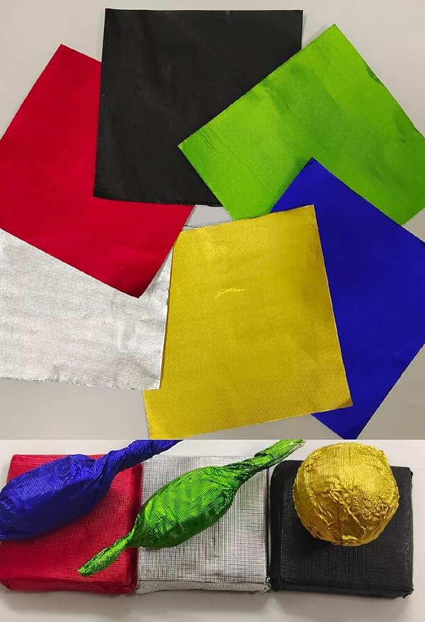 Aluminium Foil Paper Chocolate Candy Wrappers Wrapping Papers Square Sweets Lolly Paper Food Candy Tin Foil Wrappers for Candy Packaging Decoration 3.9 by 3.9-Inch 6 Colors