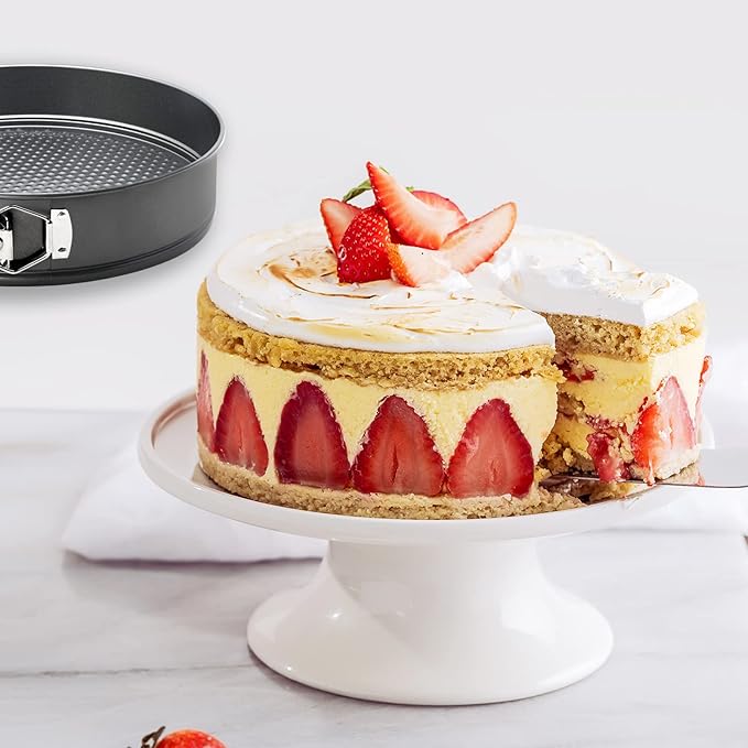 Webake Springform Pan 12 Inch, Nonstick Cheesecake Pan with Removable Bottom Large Cake Tin Baking Mold for Christmas Birthday Baby Shower (Pack of 2)