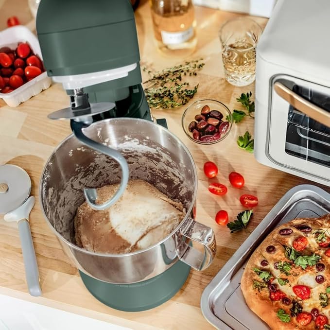 Beautiful 5.3QT 300W Stand Mixer with 12 Speeds, Tilt-Head, Splash Guard & Dishwasher-Safe Accessories, Soft Matte Finish – Mixes Up to 9 Dozen Cookies, Includes Dough Hook & Whisk (Thyme Green)