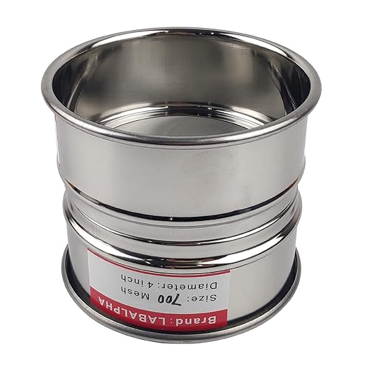 LABALPHA 700 Mesh Lab Sieves, Test Sieve #700 Mesh, 4'' Diameter, 304 Stainless Steel Wire Cloth (0.023mm)