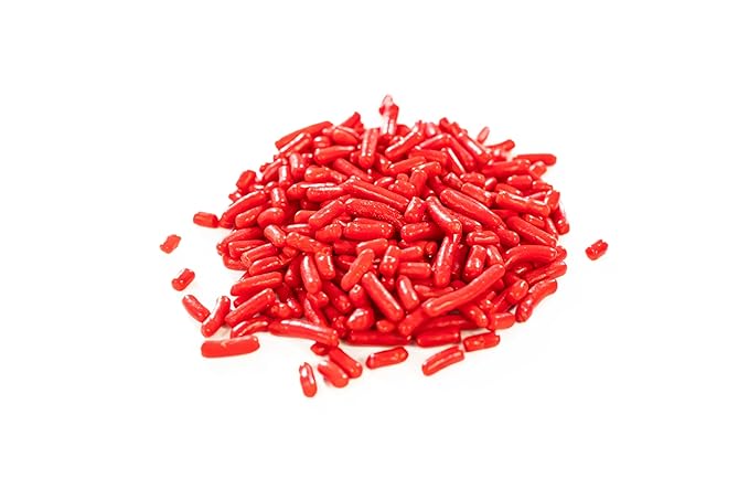 Bakerpan Red Jimmies Sprinkles - 6 Ounces Red Sprinkles for Cake Decorating - Edible Sprinkle for Cupcakes, Ice Cream, Cake Decorations (Made in USA)