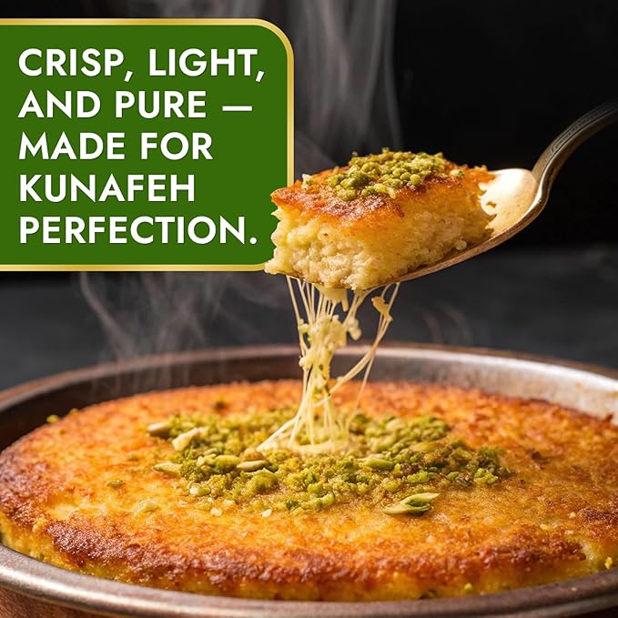 Dolce Calma Dried Kataifi Dough 11 lb Bulk Pack | Kadayif for Dubai Chocolate Bar, Kunafa & Baklava Desserts | Shredded Fillo for Pistachio Cream & Bakery Creations