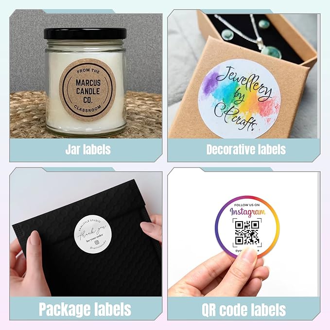 Custom Stickers Personalized Labels on Roll – Waterproof Vinyl Sticker Customized with Logo, Text or Image | Custom Stickers for Business Logo, Thank You Labels,Name Sticker – Multi Sizes & Shapes