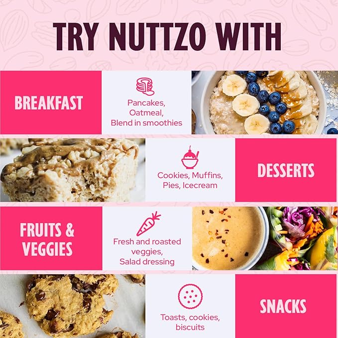 NuttZo Organic Power Fuel 7 Nuts and Seeds Butter, Crunchy, Paleo and Keto Friendly, Peanut and Gluten Free, Kosher, No Added Sugar or Oil, 16 oz Jar