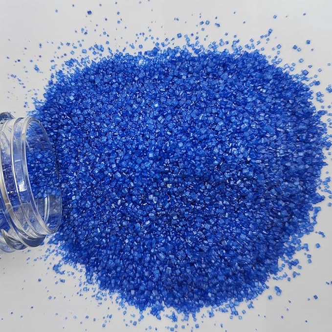 Homankit Sanding Sugar, Royal Blue Edible Sugar Crystals, Sugar Sprinkles Mix for Celebration Cakes, Cupcakes, Baking, Cookies Decorating, 3.2 OZ