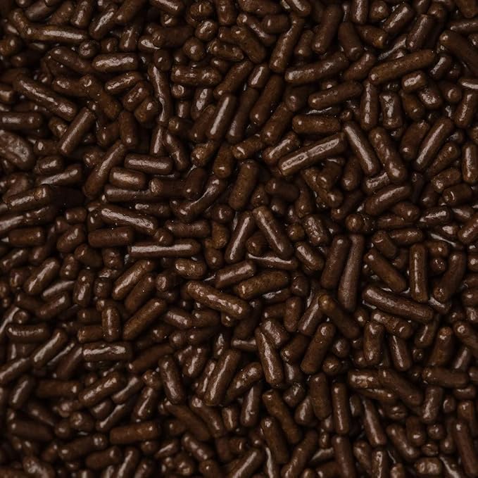 Sprinkles Edible Soft Jimmies Soft Sprinkles for Topping Ice Cream, Cookies, Cakes, Cupcakes, Dessert Decorating MADE IN USA 4 oz (CHOCOLATE/BROWN)