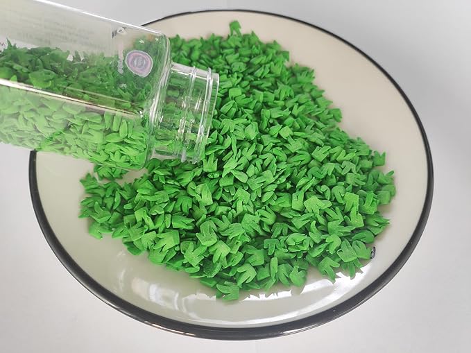Edible Sugar Green Grass Sprinkles Football Field Cake Cupcake Toppers Cookie Decorations Sweet Dessert Sprinkle for Cake Decorating St. Patricks day, 3.4 oz