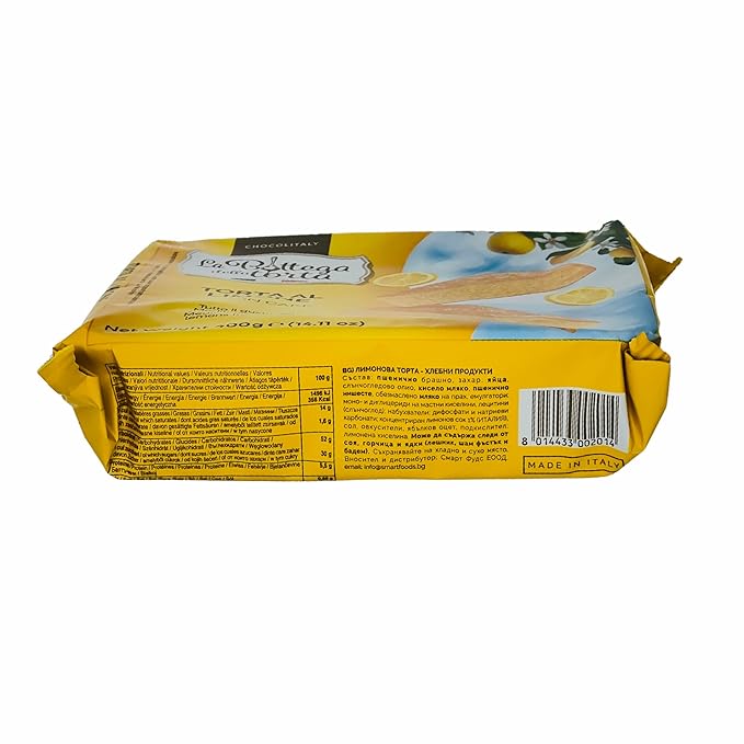 Chocolitaly Lemon Cake | 400g Each | 3 Pack | Made in Italy | Torta al Limone | Mediterranean Recipe with Sicilian Lemons | Soft Sponge Dessert | Shelf-Stable & Ready to Serve