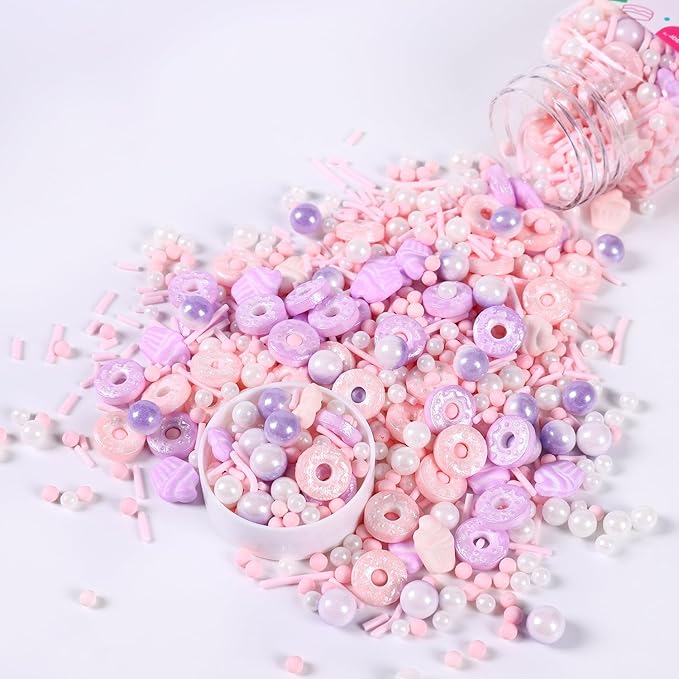 Donut Sprinkles Mix | Pink Purple Romantic | Sprinkles for Cake Decorating | Cupcake Toppers | Ice Cream | Cookie | Fancy Candy | 3.52oz