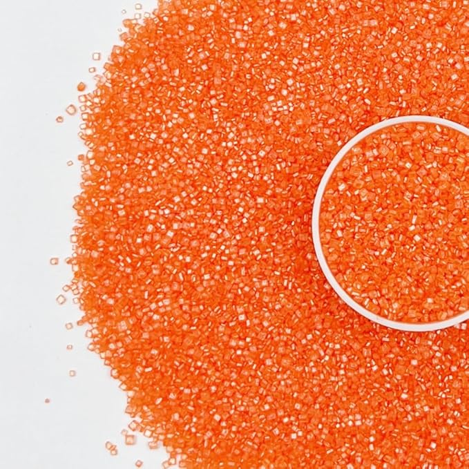 Sentovac Orange Sanding Sugar Sprinkles | Edible Orange Sprinkles for Cake Decorating | 1 Bottle 3.2oz Cookie Decorating Celebrations Wedding Shower Party Chirstmas Supplies