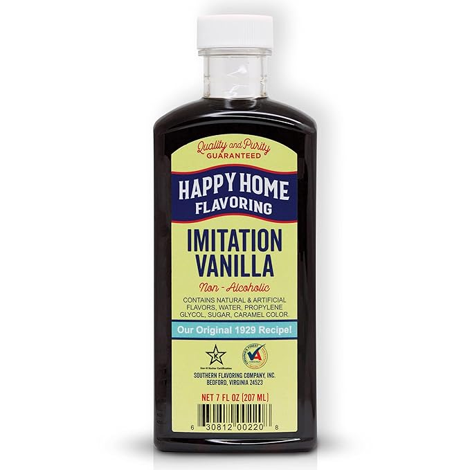 Happy Home Imitation Vanilla Flavoring, Non-Alcoholic, Certified Kosher, 7 oz.