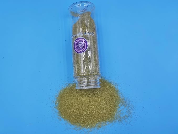 Edible 5 Ounce Fine Decorative Gold Sanding Sugar Sprinkles for Baking, Sparkling Crystals for Cakes, Cookies, Cupcakes, Ice Cream Topping and Rimming Sugar