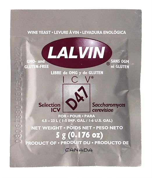 Lalvin ICV D-47 Wine Yeast, 5 grams - 3-Pack
