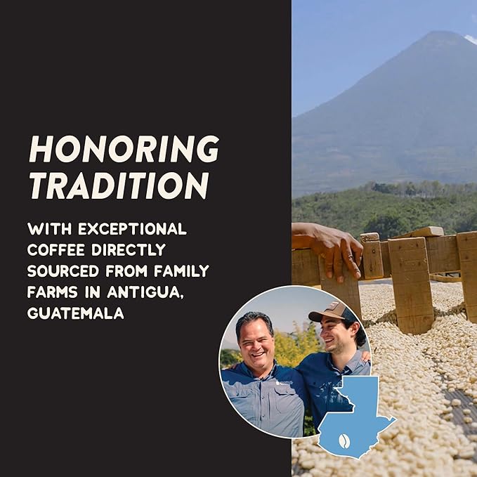 Angelino's Coffee Breakfast Blend Coffee, Reserve 12oz Whole Bean, Medium Roast Guatemala Coffee with Chocolate & Caramel Notes, Guatemalan Coffee Beans with Citrus Hints - Breakfast in Antigua