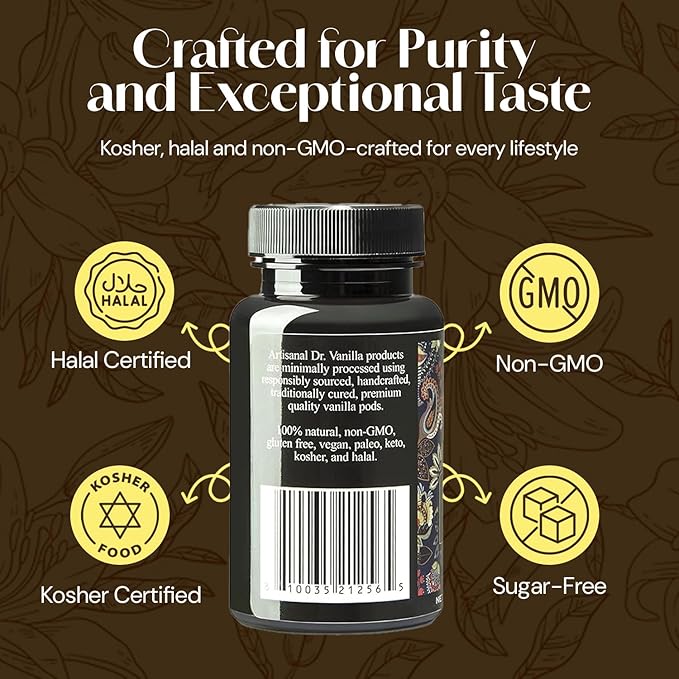 Alcohol free Vanilla Paste - Bourbon, Madagascar, Kosher, Halal, non- GMO, Alcohol-Free, Sugar free, Gluten free, contains fresh vanilla powder (Alcohol Free 4oz)