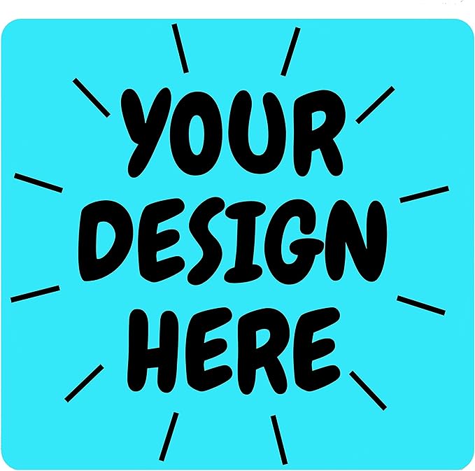 50+ Custom Square Sticker Labels, Gloss/Matte Custom Sticker, Any Text + Image, Your Logo Design is Printed on Premium Paper (2 inch Square)