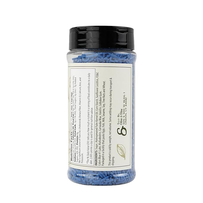 Olive & Vine Blue Sprinkles, Sweet Touch, For Baking & Desserts, Rich Tradition, Authentic Taste, For Global Recipes (10.88 Ounce)