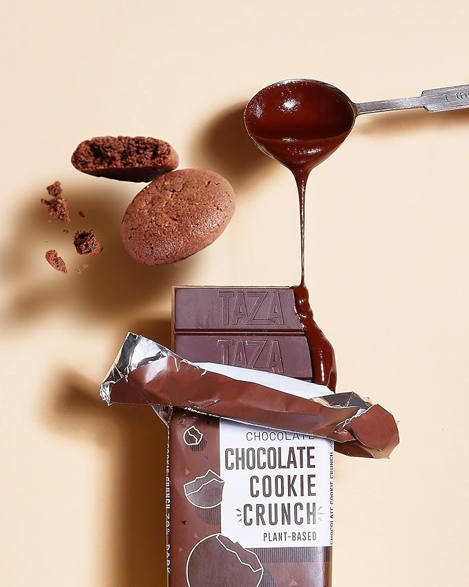 Taza Chocolate Organic Smooth & Crunchy Bars 70% Stone Ground, Chocolate Cookie Crunch 2.5 Ounces (10 Count), Vegan