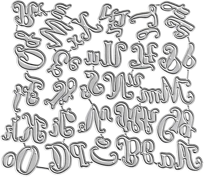 Capital 26 Letter Cutting Dies, Lowercase 26 Alphabet Die Cuts Metal Embossing Stencils Template Mould for Card Scrapbooking and DIY Craft Album Paper Card Decor