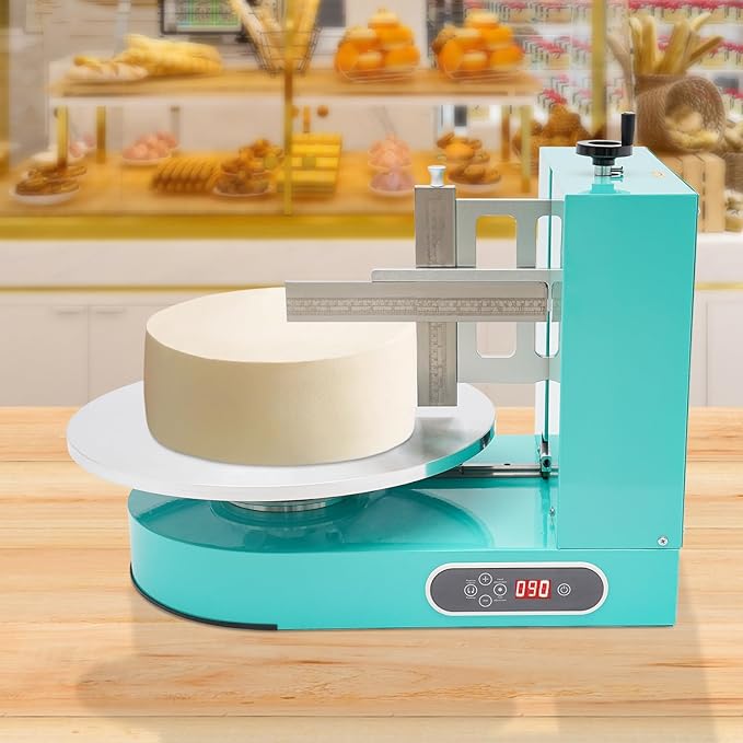 Electric Cake Decorating Machine Cream Coating Spreading Smooth Machine Surface Scraper for 4-16inch Cakes, 0-320RPM Adjustable Rotating Speed