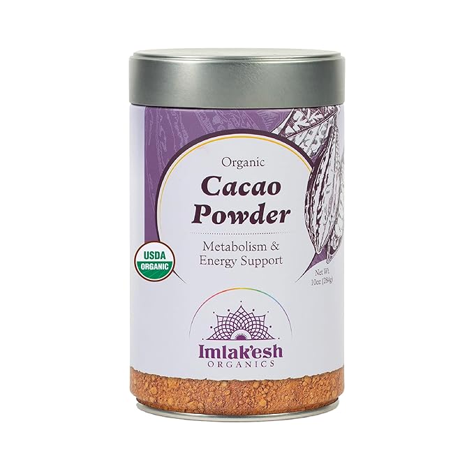 Imlakesh Organics Cacao Powder (10oz Metal Jar)