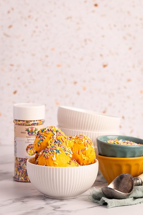 Pastel Rainbow Sprinkles – Vegan, Dye-Free, Allergen-Free, Plant-Based Colors, 2.9 lb Canister – India Tree Nature’s Colors