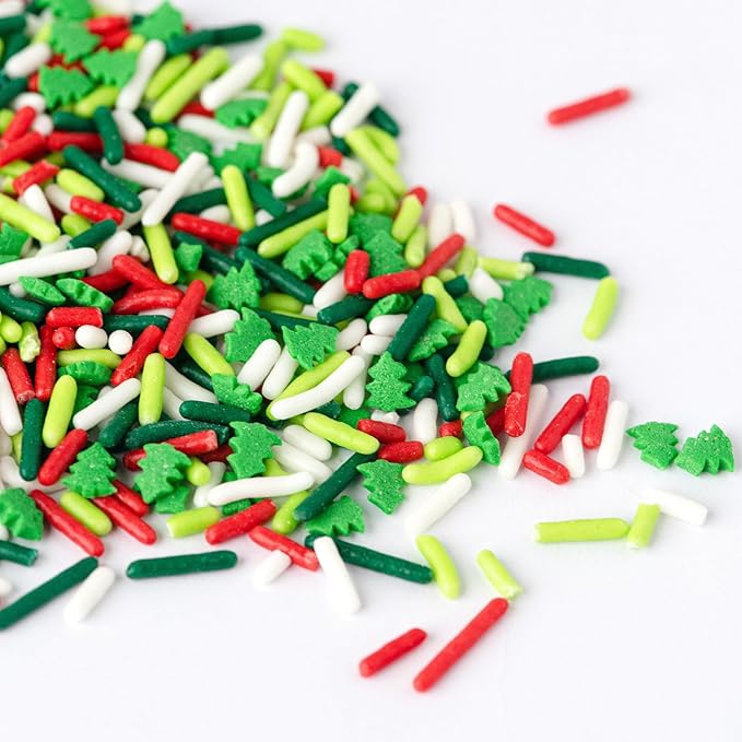 Sweets Indeed Bulk Christmas Sprinkles – 1.2 lb Bulk Jar | Holiday Red, Green & White Sprinkle Blend for Cookies, Cakes, Cupcakes & Bakeries