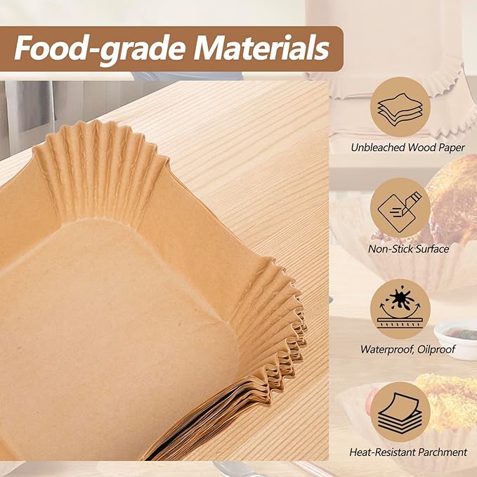 300PCS Air Fryer Liners disposable for Ninja Crispi,Air Fryer Accessories for Ninja Crispi 4-in-1 Portable Glass Cooking System,Ninja Crispi Containers