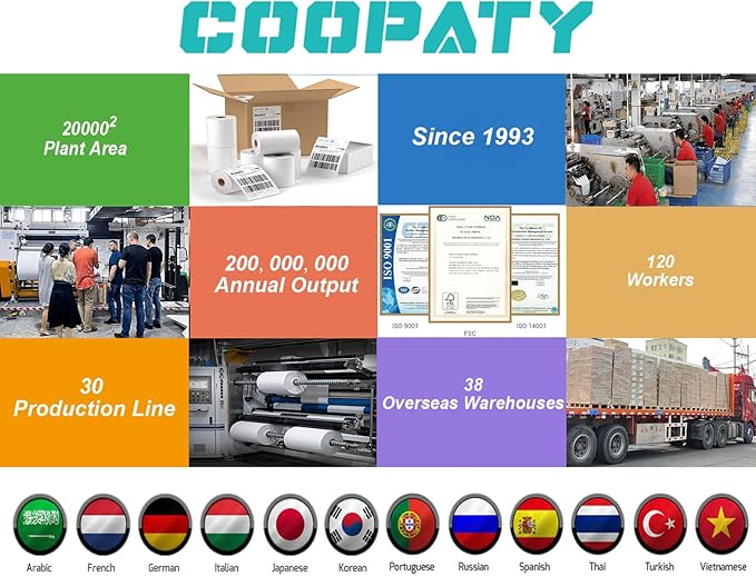 Coopaty Full Sheet Address Labels for Laser/Inkjet Printers, White, 8.5" x 11" Shipping Label, 10000 Labels