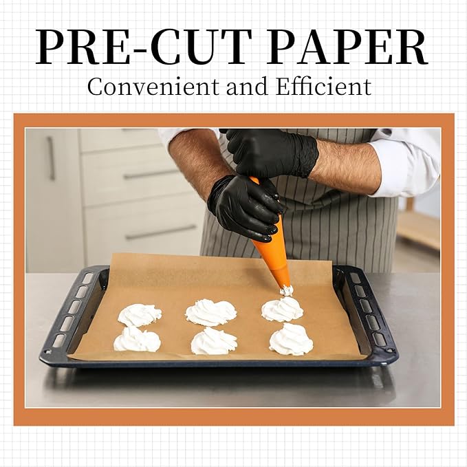 Maitys 500 Pcs 18 x 26 Inch Parchment Paper Baking Sheets Precut Non-stick & No-leak Large Unbleached Baking Paper for Full Size Sheet Pan Cooking Grilling Air Fryer Steaming Bread Cup Cake Cookie