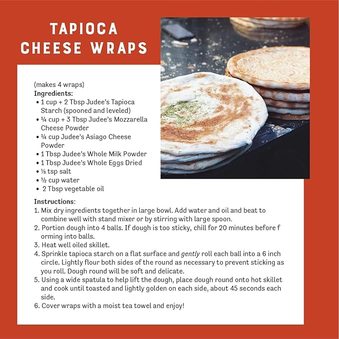 Judee’s Tapioca Starch 1 lb - Non-GMO, Gluten-Free and Nut-Free - Great for Gluten-Free Baking, Cooking, Thickening, and Making Boba - Packaged in the USA