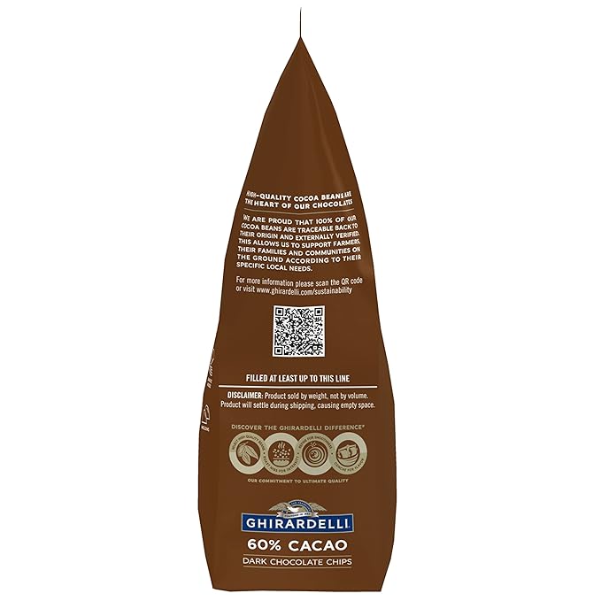 Ghirardelli Chocolate Company 60% Cacao Dark Chocolate Chips, 5lb. Bag (Pack of 1)