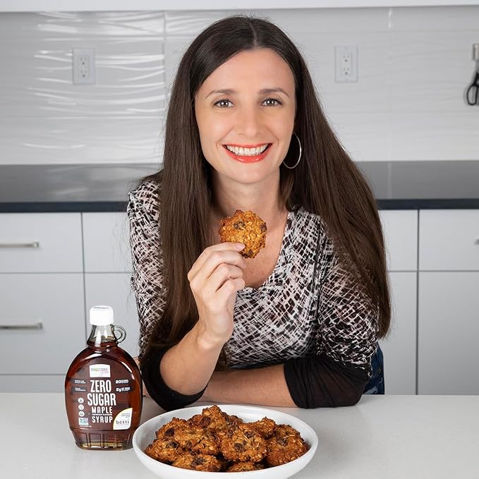 Wholesome Yum Zero Sugar Maple Syrup (Keto Maple Syrup) With Monk Fruit & Allulose - Natural Sugar Free Pancake Syrup - No Artificial Colors Or Flavors, Non GMO, Low Carb, Gluten-Free, Vegan (Plastic bottle - 12 fl oz)